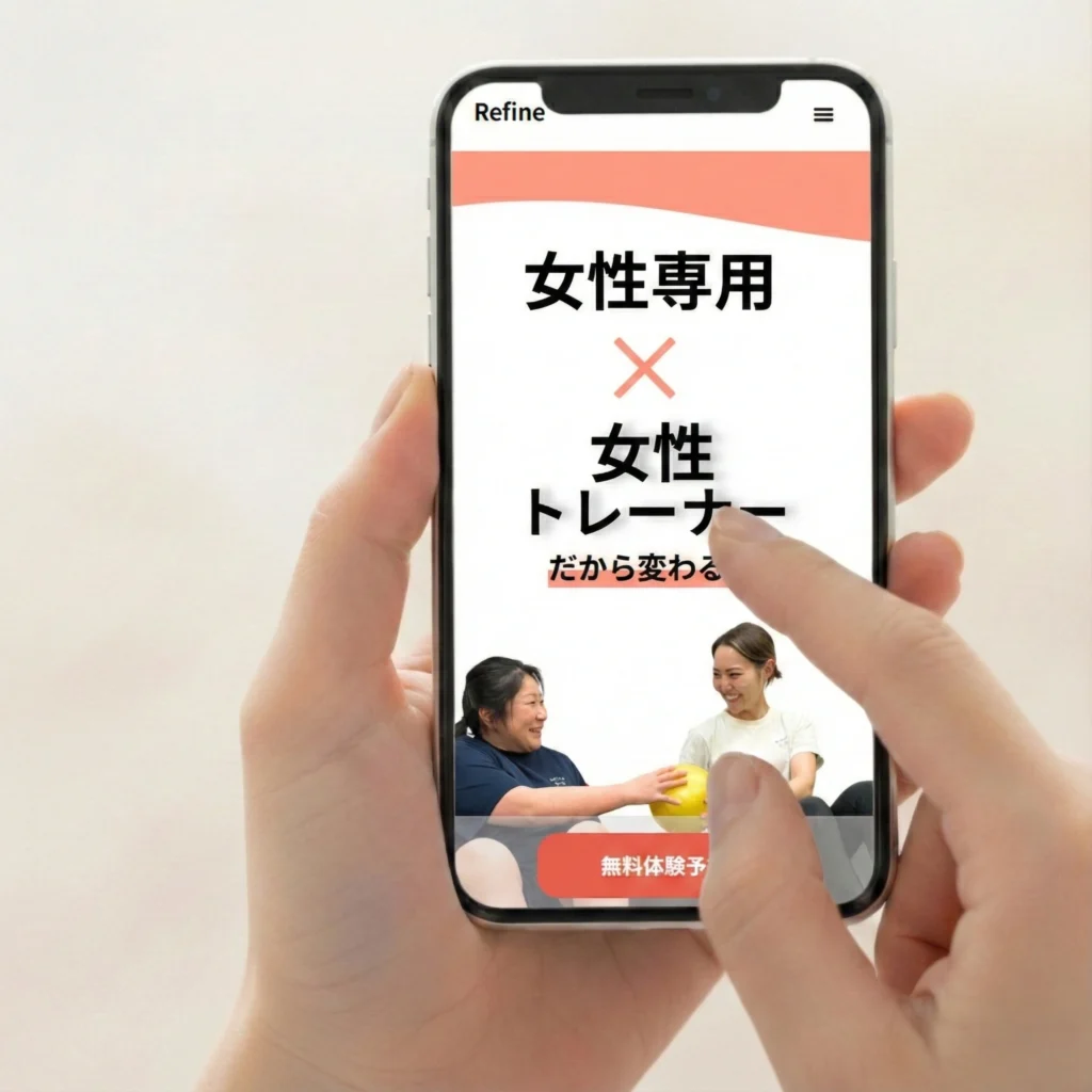 相模原女性専用パーソナルジム|女性トレーナーマンツーマン指導|リファイン 27 STEP1 体験予約 - 30秒で簡単予約 - 相模原Refine