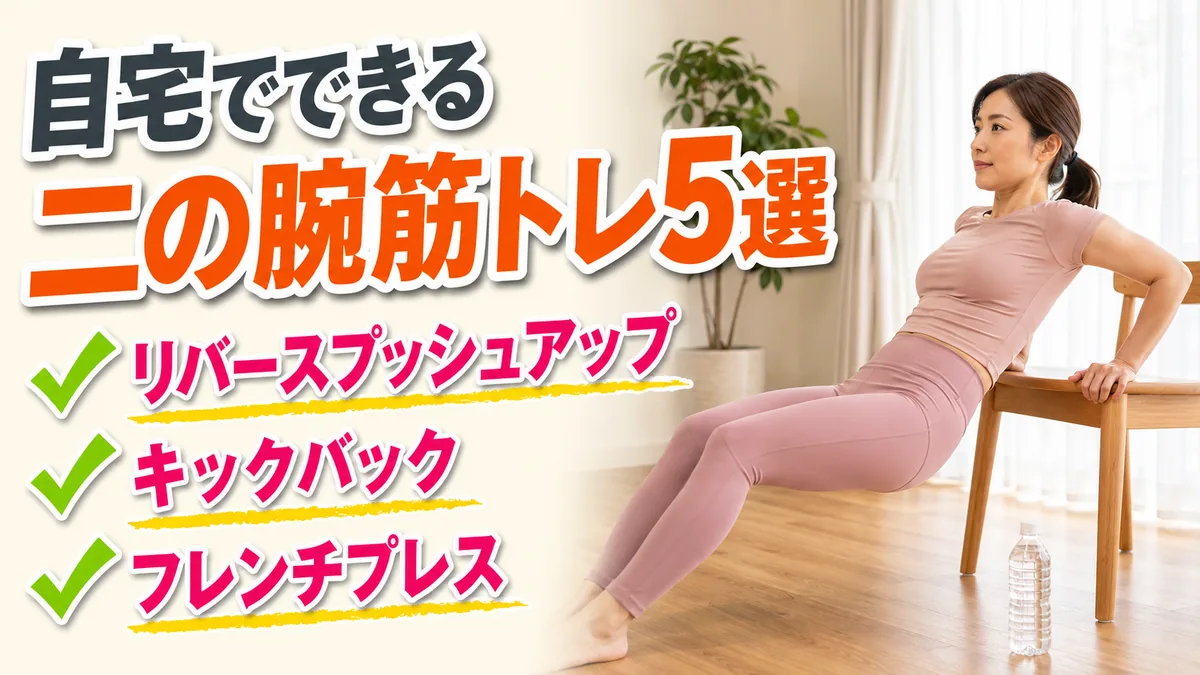 椅子があればできるリバースプッシュアップ