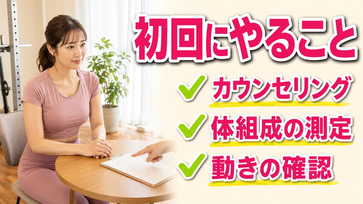 運動経験ゼロでも大丈夫?ジム初心者の女性が最初の3ヶ月でやること【相模原】 2 女性トレーナーとカウンセリングをする女性|初回にやることとやらないこと|相模原の女性専用パーソナルジム リファイン