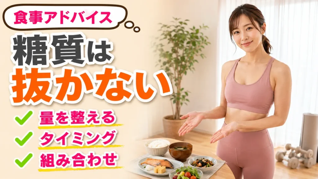 糖質は抜かない食事アドバイス｜量とタイミングと組み合わせ｜相模原の女性専用パーソナルジム リファイン